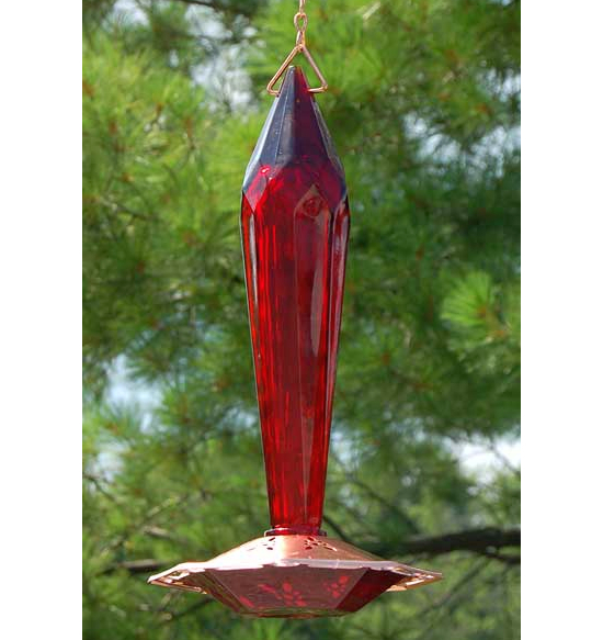Paradise Faceted Ruby Hummingbird Feeder
